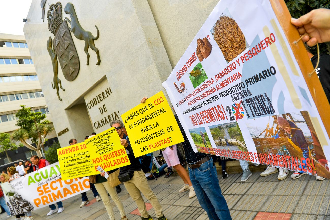 Tractorada del sector primario en Las Palmas de Gran Canaria (21/02/24)