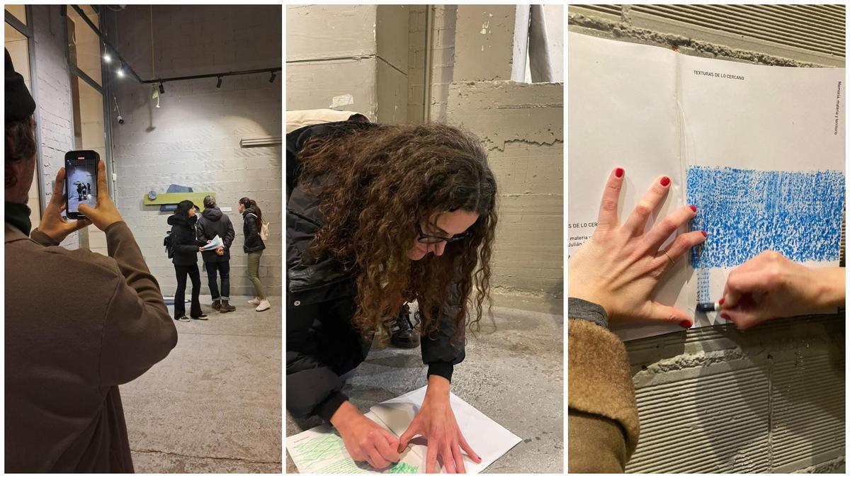 Exposición y taller de 'Texturas de lo cercano' de Jussi Folch y Letsornot, en el Mercado de Tapinería de València.