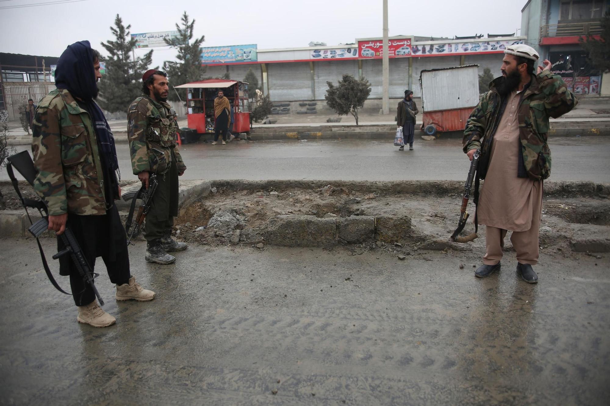 Milicianos talibanes en Kabul.