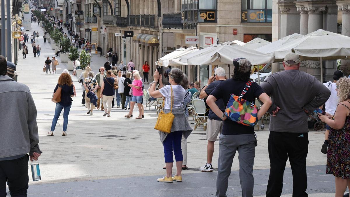 Turistas en Vigo, este año.