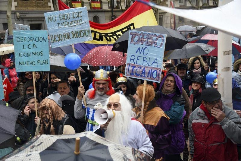 Manifestación contra el ICA en Zaragoza