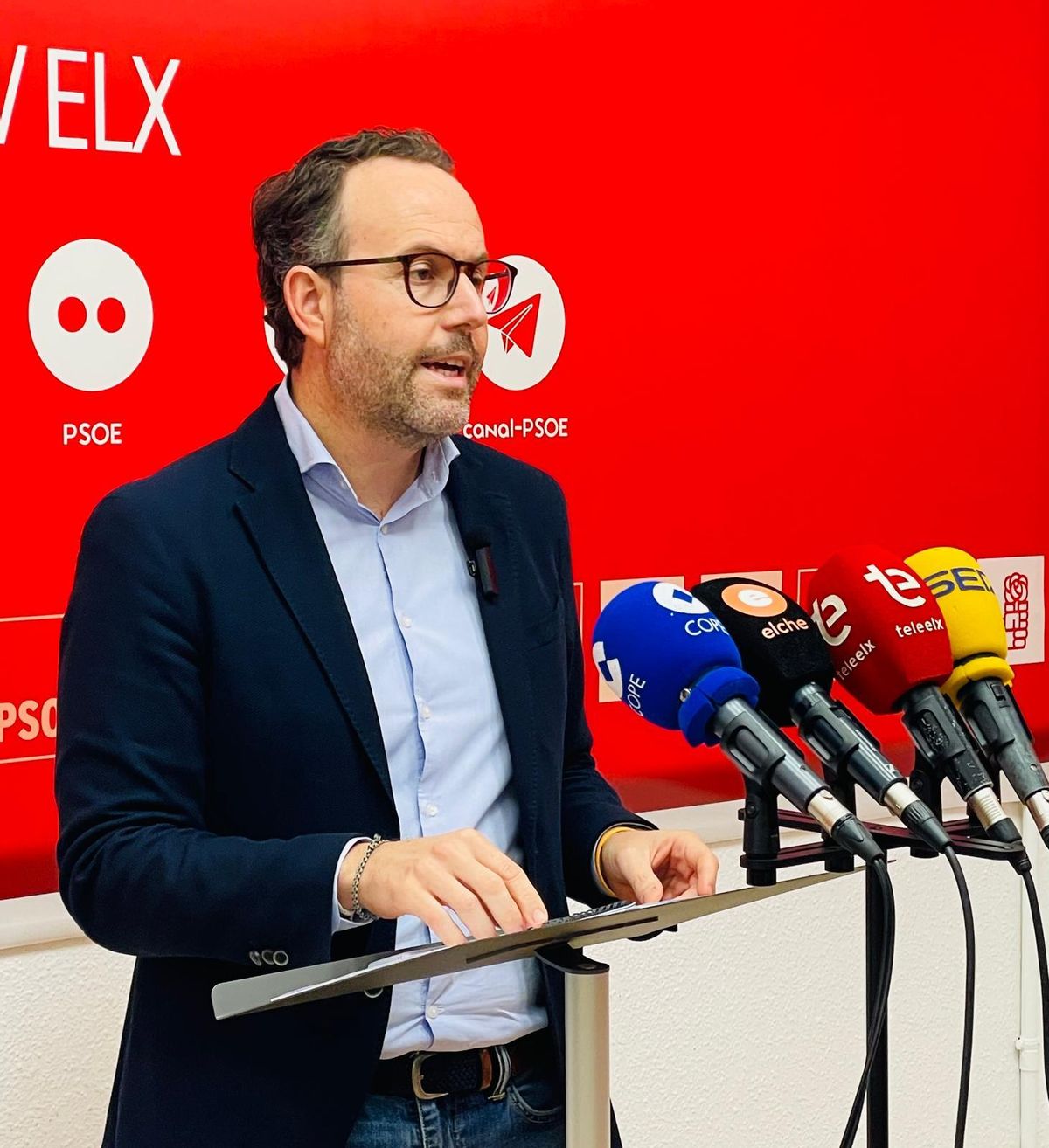 Héctor Díez (PSOE), en su comparecencia sobre las Clarisas de Elche