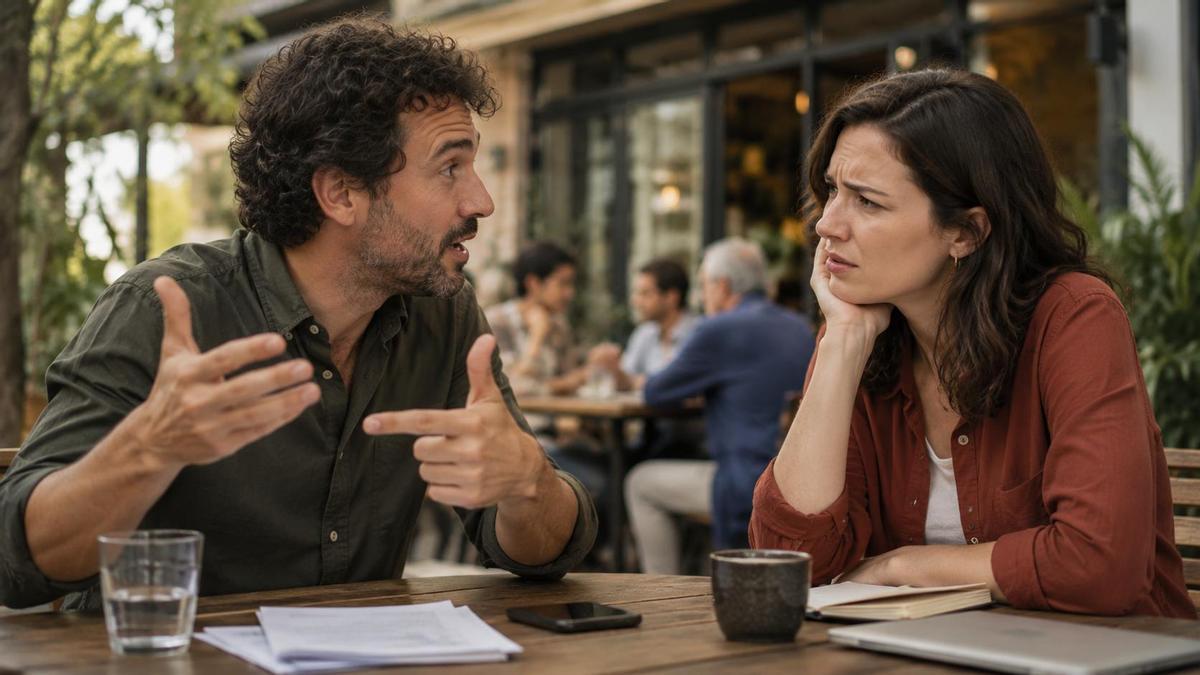 Un hombre mareando la perdiz en una conversación.