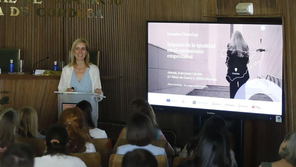 Intervención de Lucila García durante las jornadas.