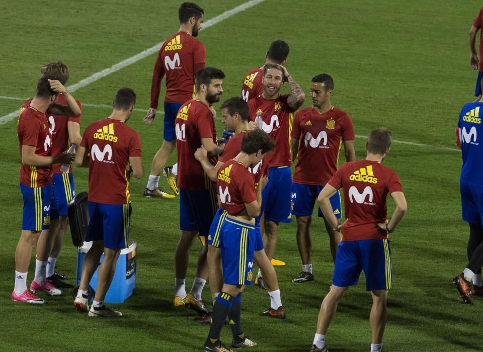 El entrenamiento de La Roja ayer en el Rico Pérez