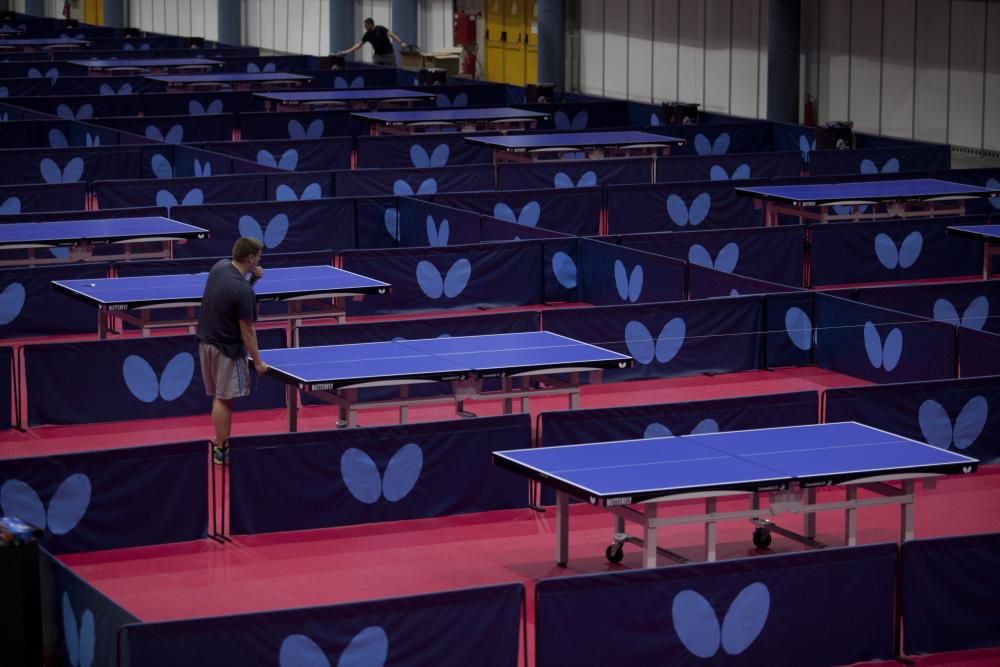 Preparativos para el Mundial de Tenis de Mesa