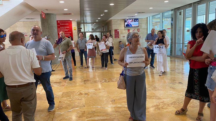 Protesta de Comisiones Obreras en la Ciudad de la Justicia