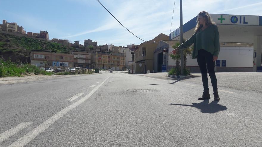 Repararán los hundimientos en la calzada de la carretera del Pantano de Lorca