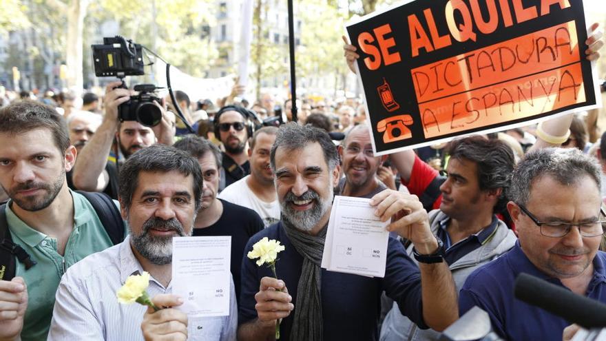 Convocan una concentración silenciosa en Palma en solidaridad con Jordi Cuixart y Jordi Sánchez