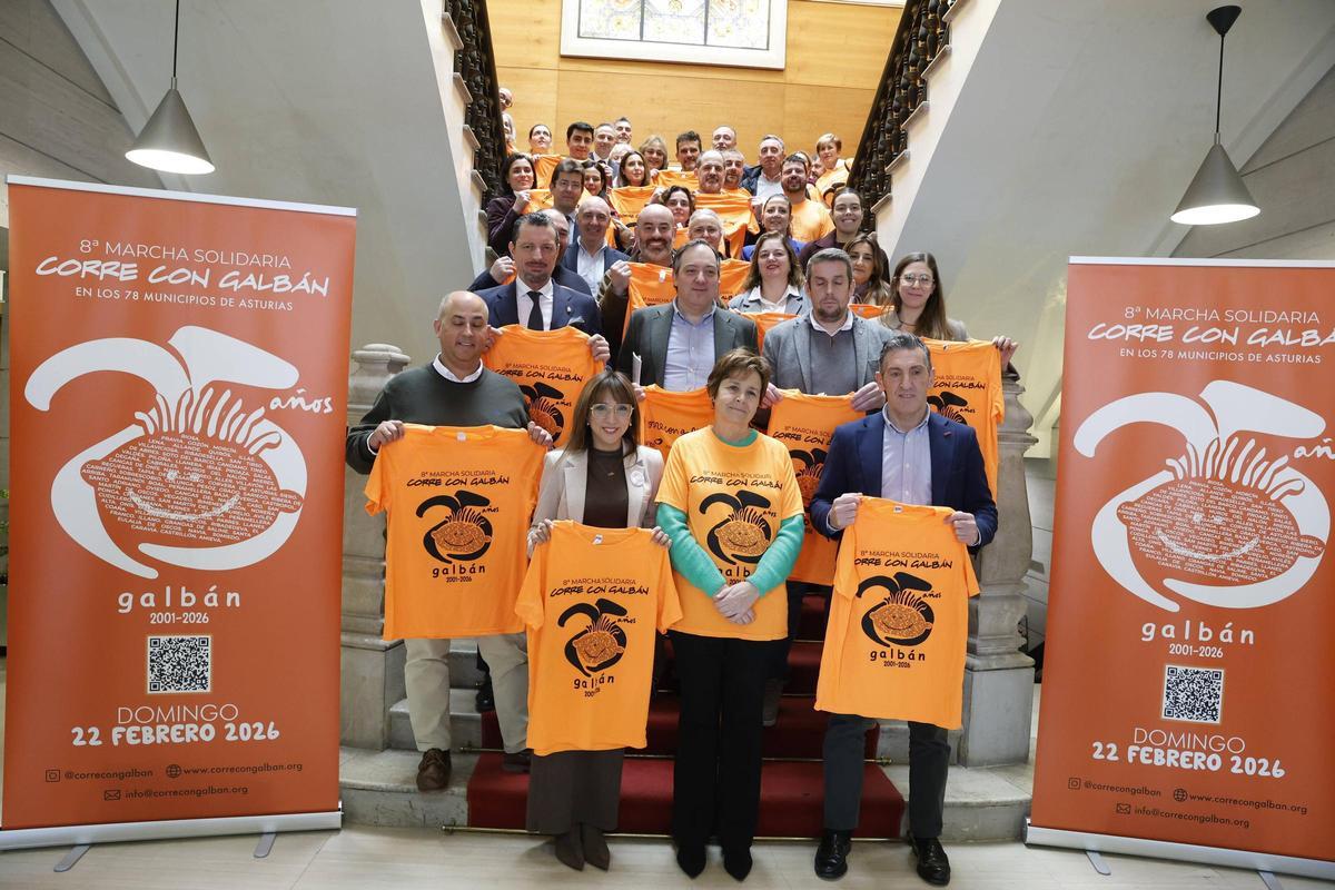 La presentación de la carrera, esta mañana, en el Ayuntamiento de Gijón.