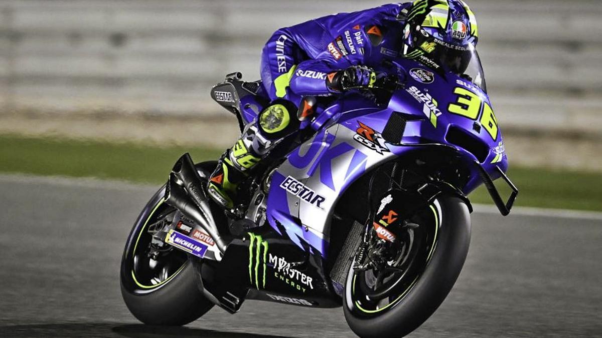 Joan Mir, sobre su Suzuki, ayer en el circuito de Losail. |  MOTOGP