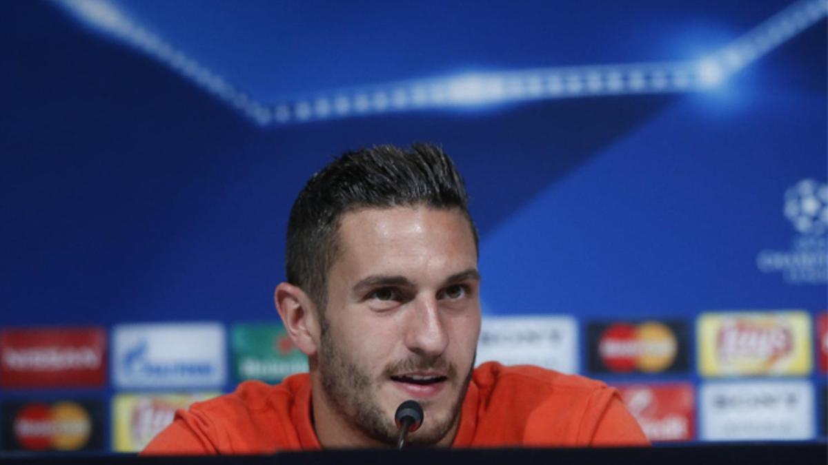 Koke, en rueda de prensa