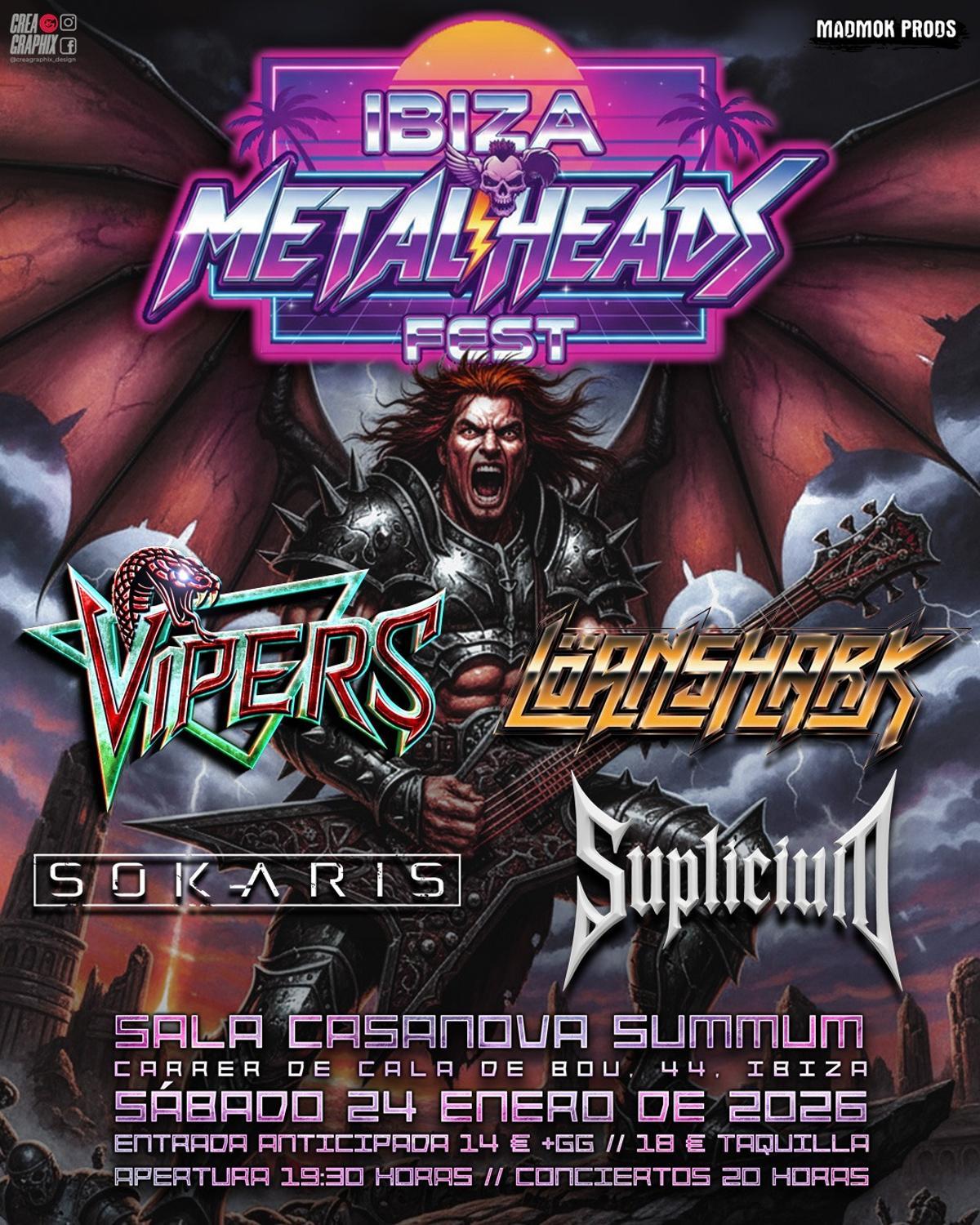 Cartel de promoción del Ibiza Metalheads Fest.
