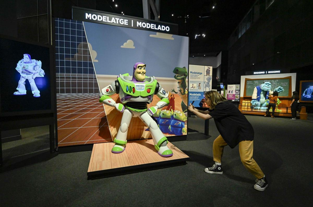 Un detalle de la exposición de Pixar en CosmoCaixa.