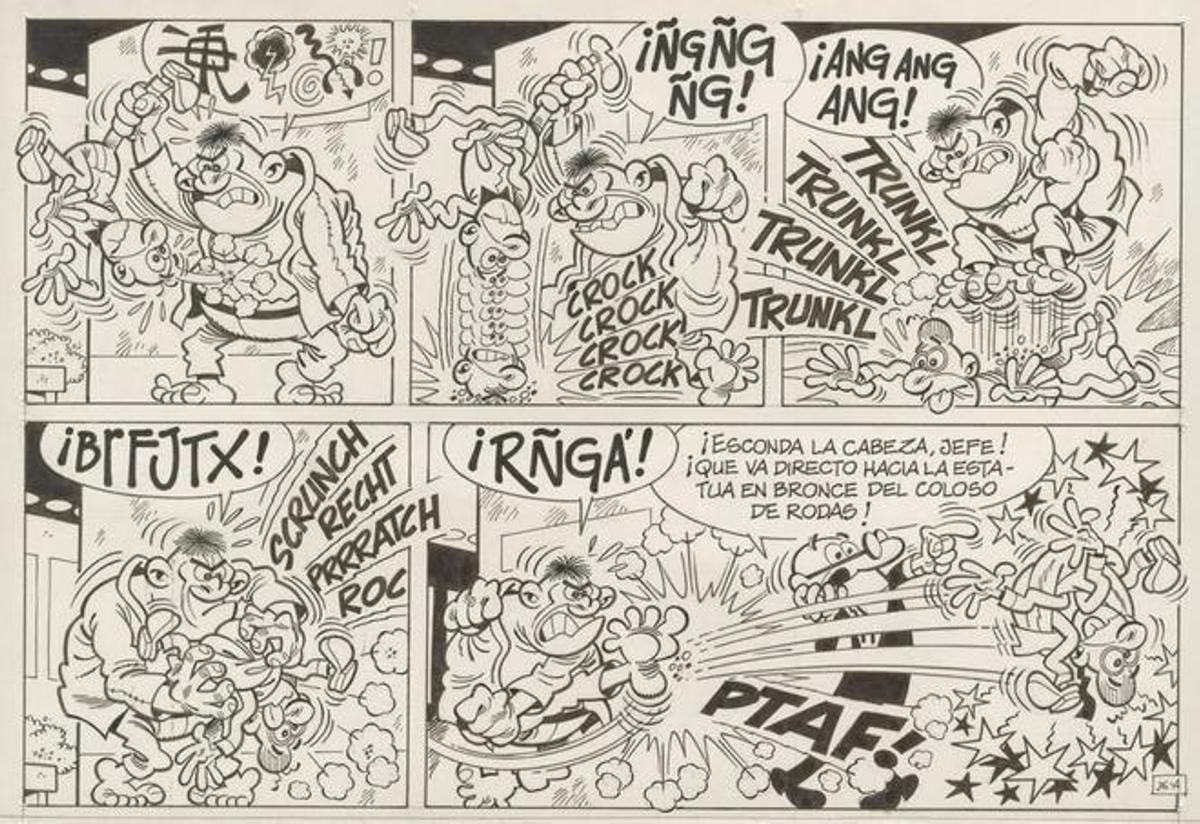 Viñetas originales de Mortadelo y Filemón.