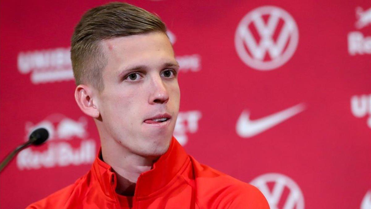 Dani Olmo, en rueda de prensa