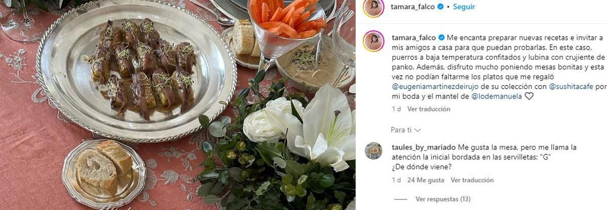 Así ha preparado la mesa Tamara Falcó para su familia y amigos