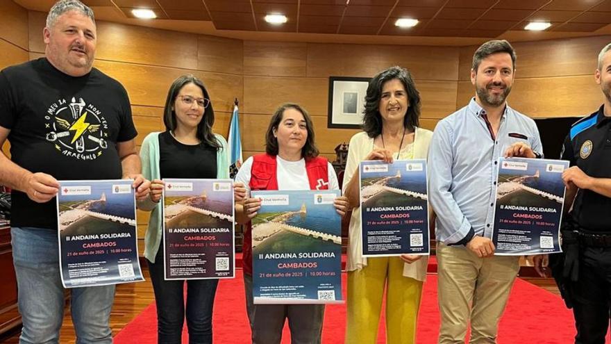 Presentación de la andaina solidaria de Cruz Roja en Cambados. | FDV