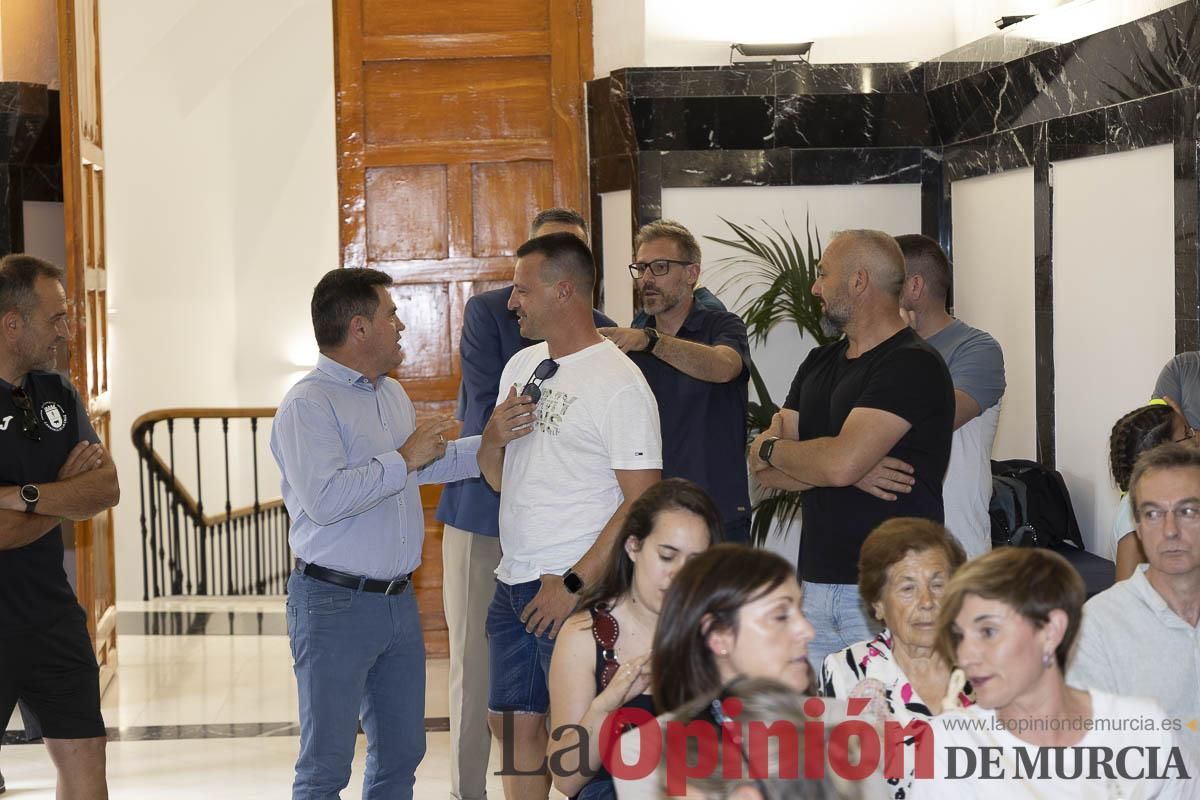 Recepción de los equipos de fútbol de las Escuelas Municipales de Caravaca que han conseguido ascenso