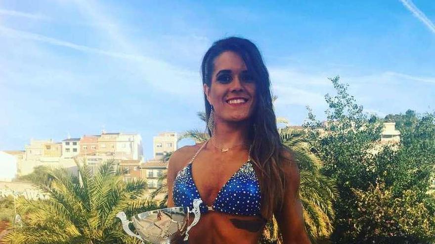 La grovense Inés Rey Muñiz, tras conquistar el subcampeonato.