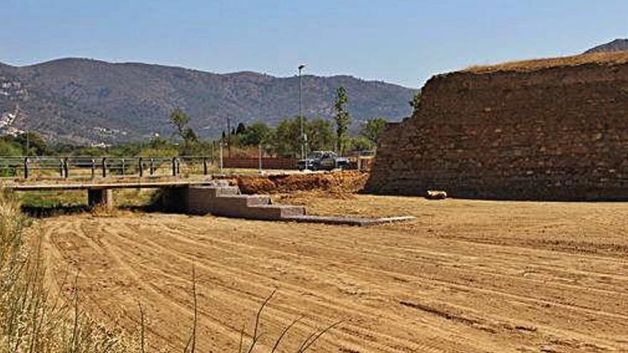 Estat de les obres del marge esquerre de la Ciutadella.