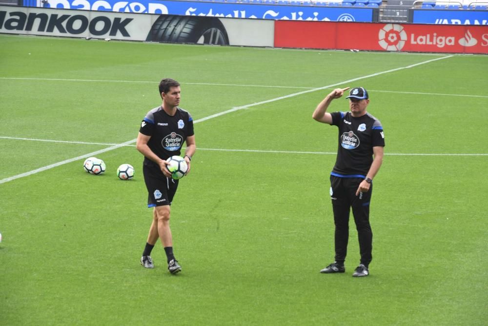 Último entrenamiento del Dépor antes del Madrid