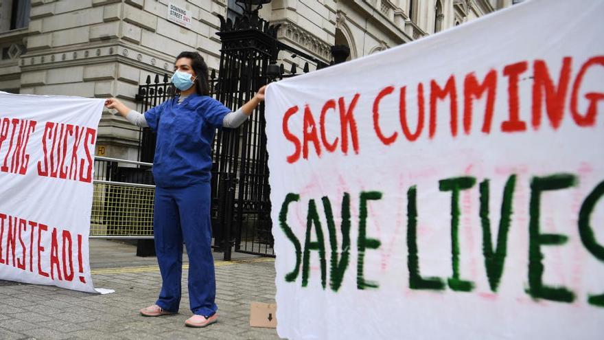 Protestas de los sanitarios en Londres.