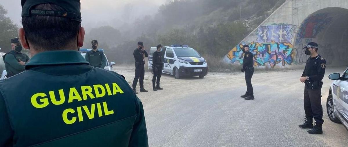 Un control de Policía y Guardia Civil, la pasada Nochevieja.