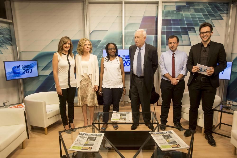 Los candidatos, en el debate de INFORMACIÓN TV