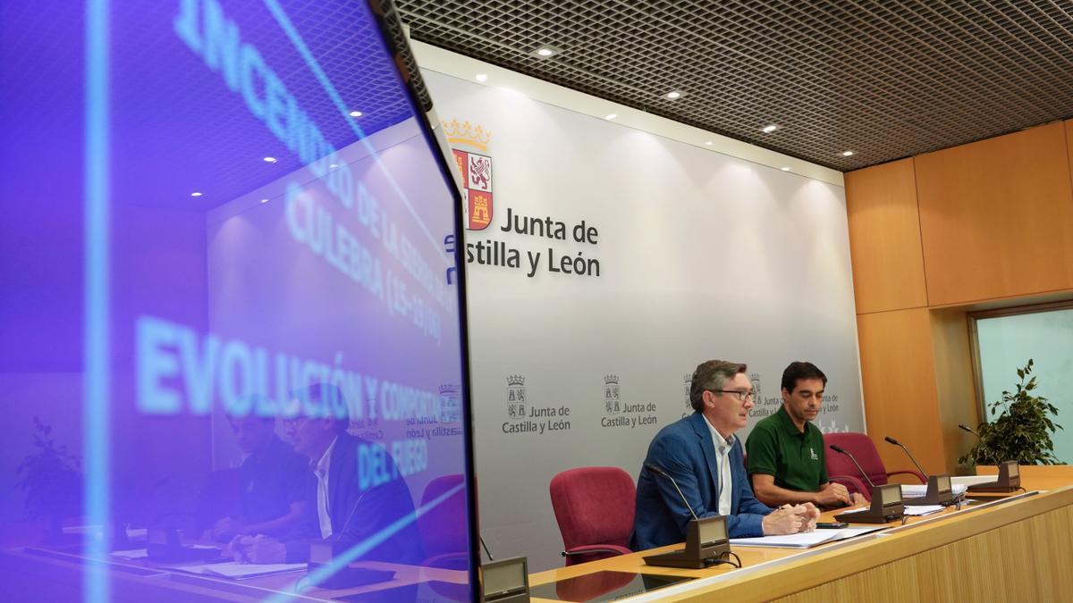 El director general explica los pormenores del incendio de la Sierra de la Culebra en Zamora