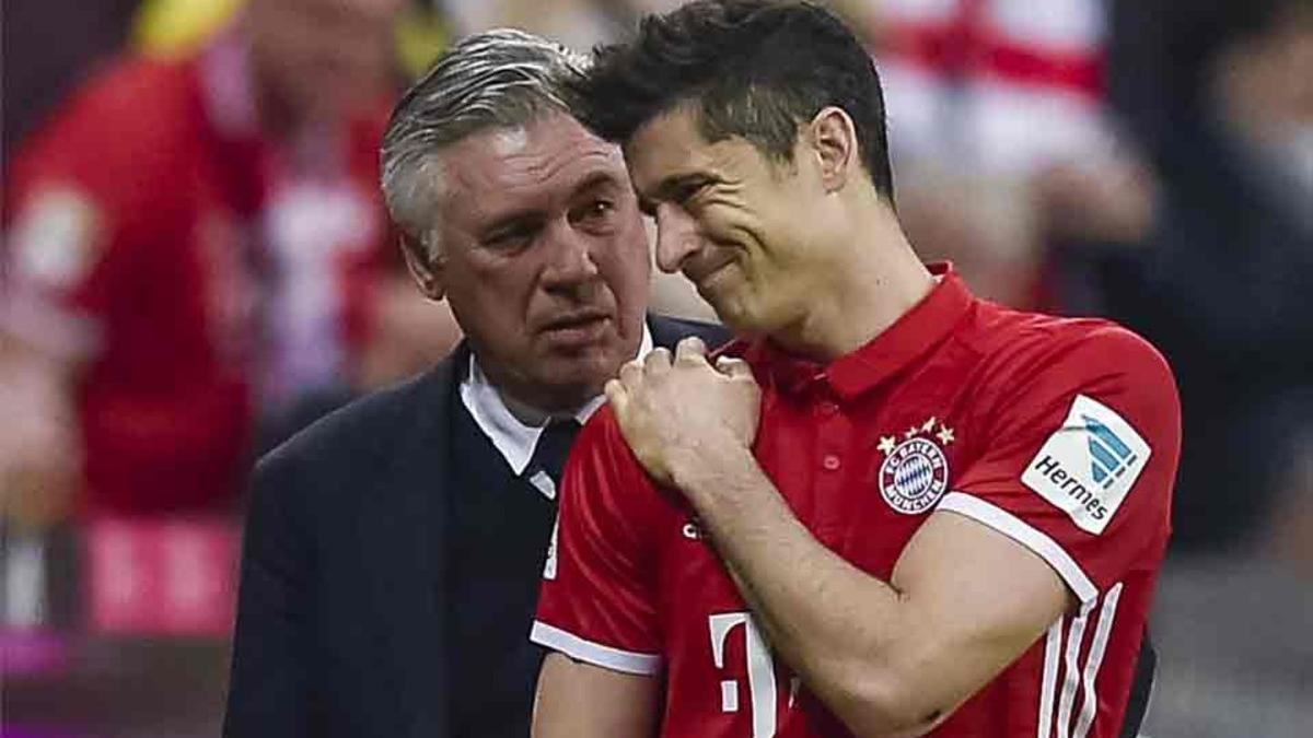 Ancelotti, junto a Lewandowski