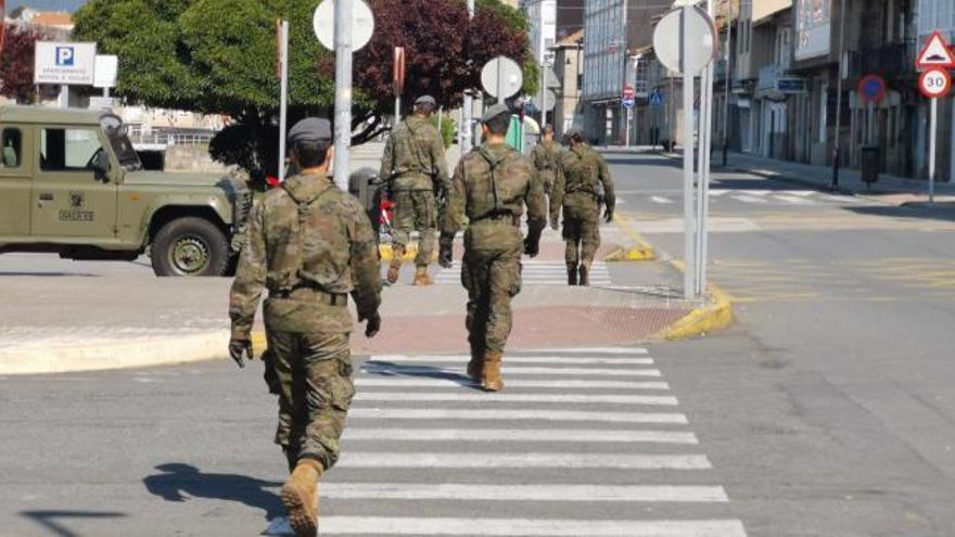 La Brilat se despliega en Bueu para patrullar por el casco urbano