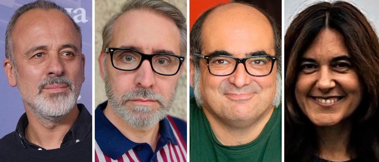 De izquierda a derecha, Javier Gutiérrez, Alberto Valcárcel, Pelayo Gutiérrez e Isa Campos