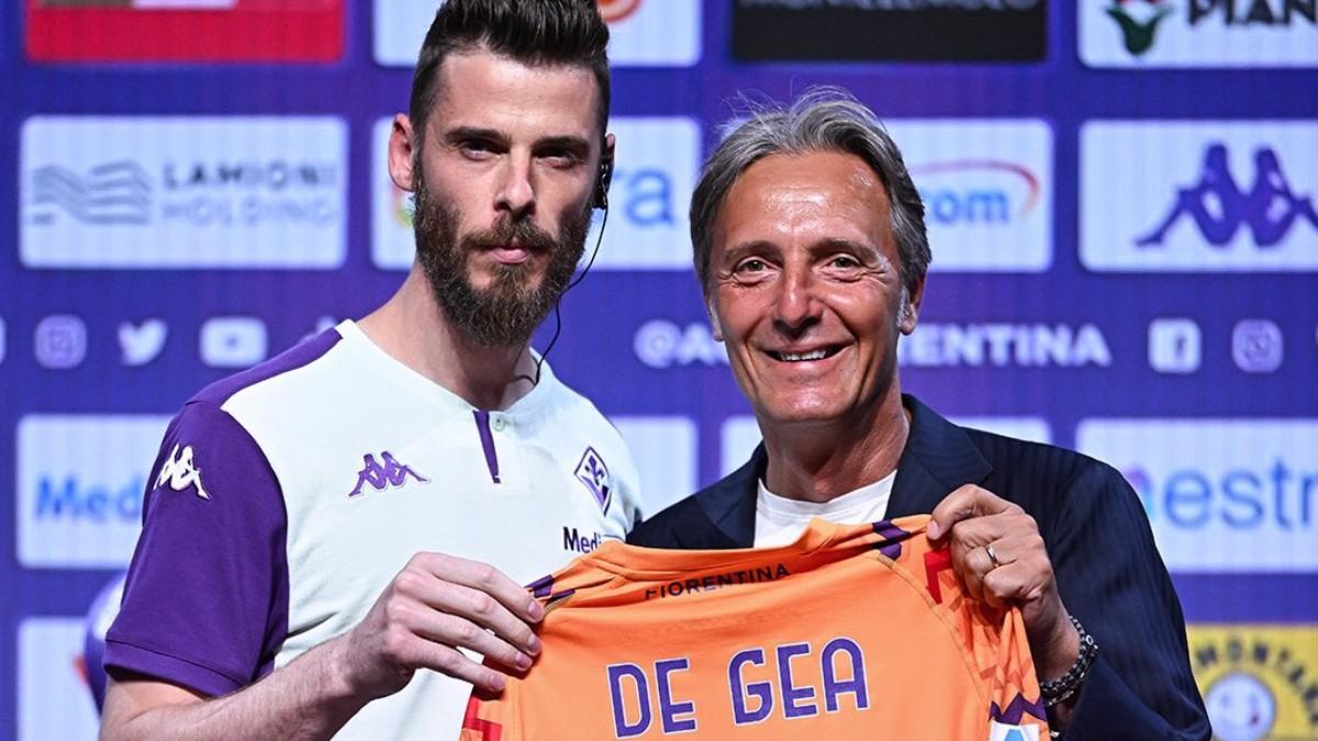 De Gea, presentado con la Fiorentina
