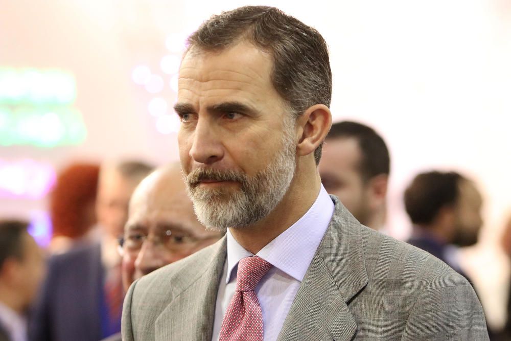 El rey Felipe VI inaugura la sexta edición del Foro Transfiere en el Palacio de Ferias y Congresos de Málaga.