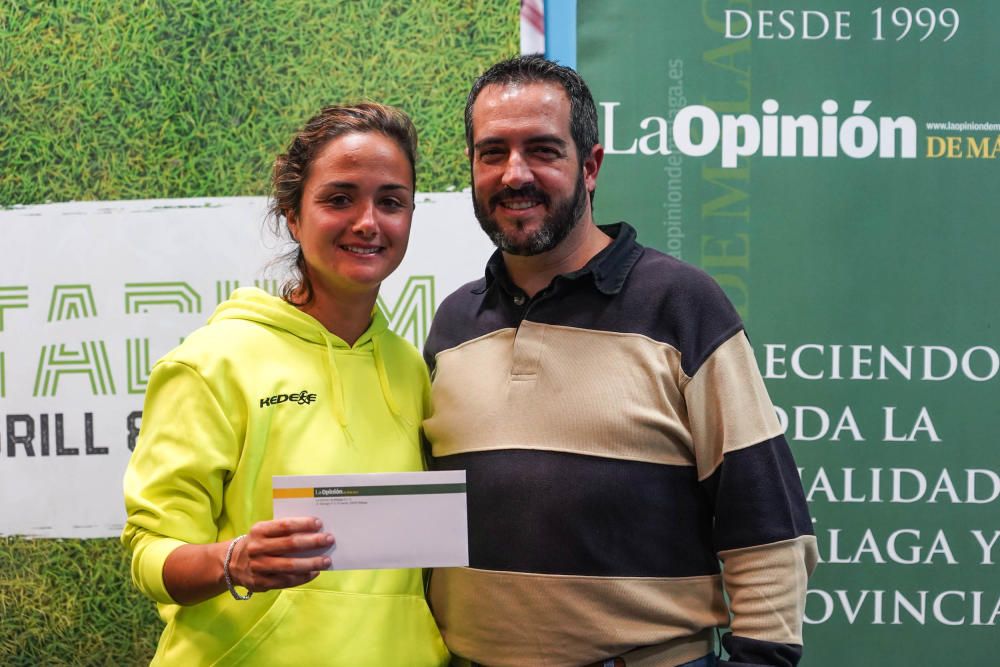 Entrega de los premios a los ganadores del V Torneo de Pádel de La Opinión de Málaga.