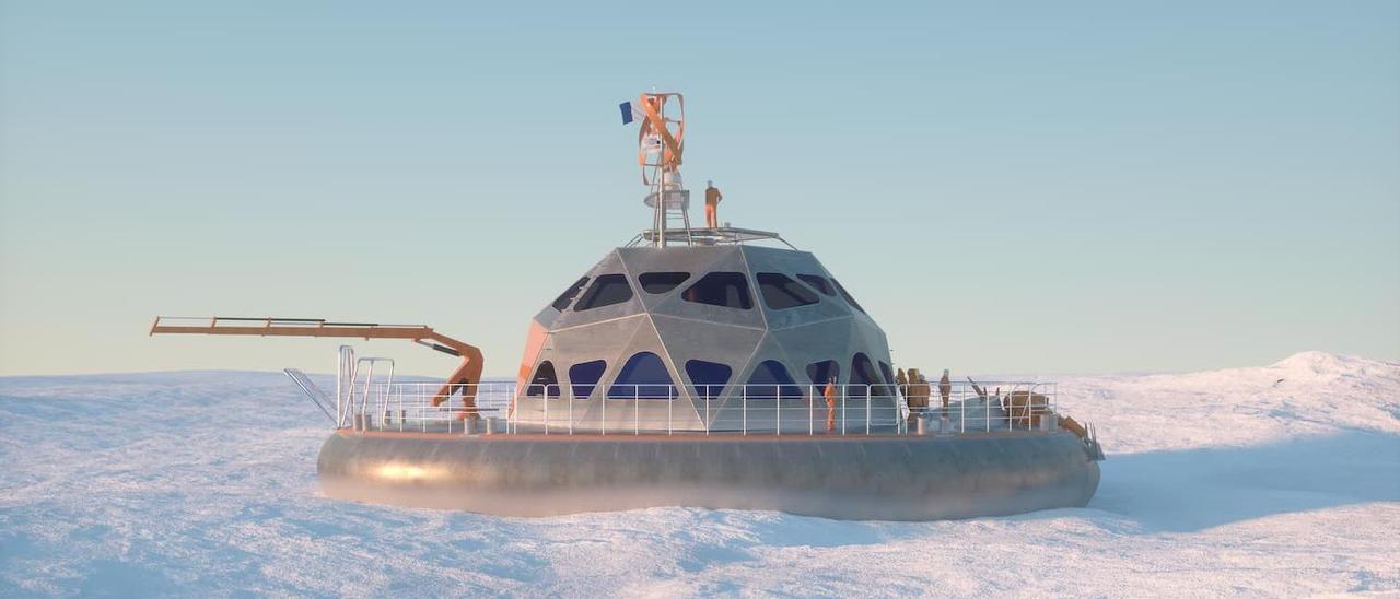 Recreación de la plataforma ideada por la Fondation Tara océan que se fabrica ya en Francia.