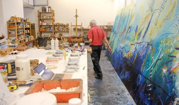 Las Palmas de Gran Canaria. El pintor Félix Juan Bordes en su estudio.  | 25/09/2019 | Fotógrafo: José Carlos Guerra