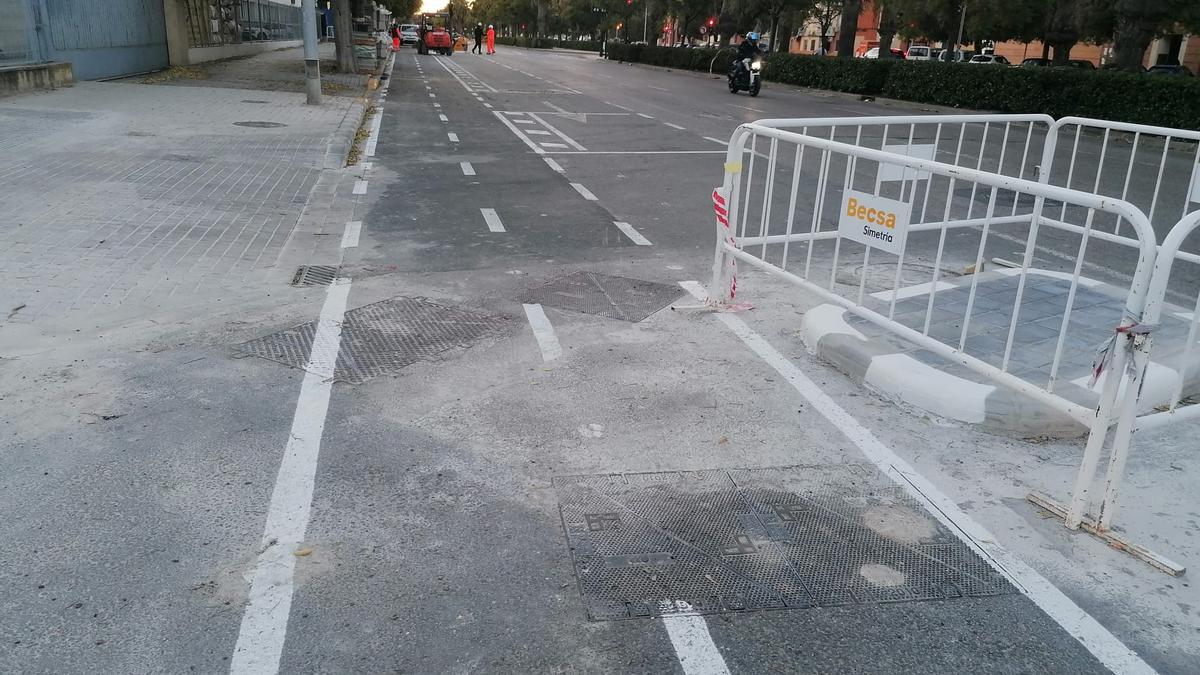 Trazado del carril bici de Tres Forques en su última fase.