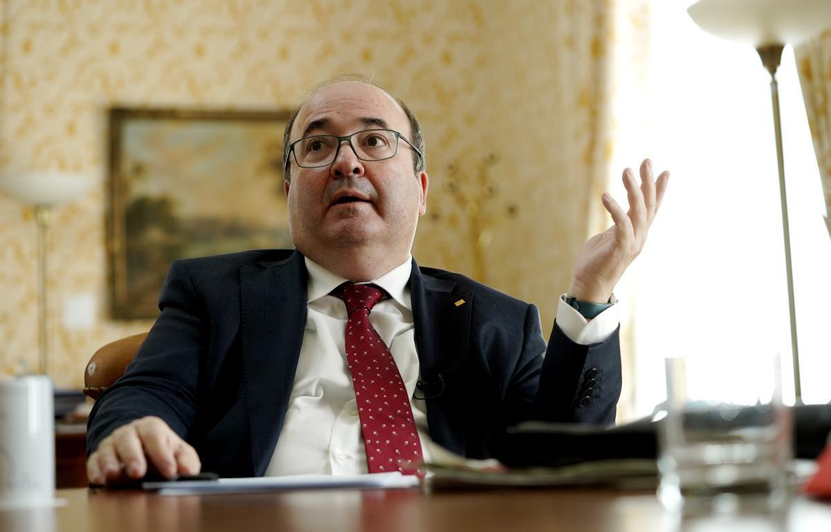 Miquel Iceta, ministro de Política Territorial y Función Pública, durante la entrevista con EL PERIÓDICO el pasado 27 de mayo.
