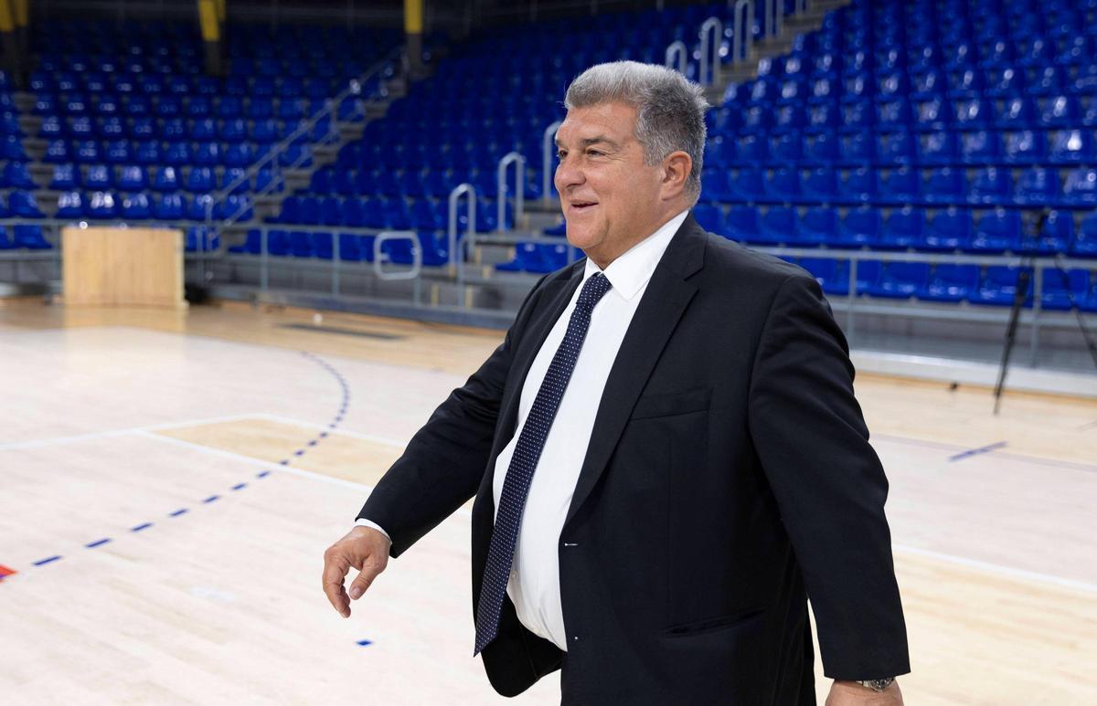 Laporta ensalzó a los aficionados que han apoyado al equipo en el Palau
