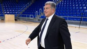 Laporta ensalzó a los aficionados que han apoyado al equipo en el Palau