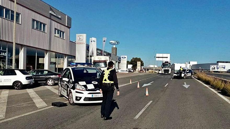 Control de movilidad de la Policía Local de Murcia.