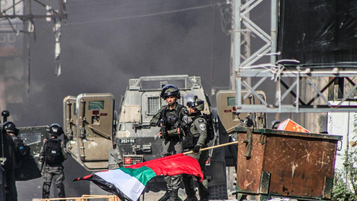 Militares israelíes durante unas protestas en Cisjordania