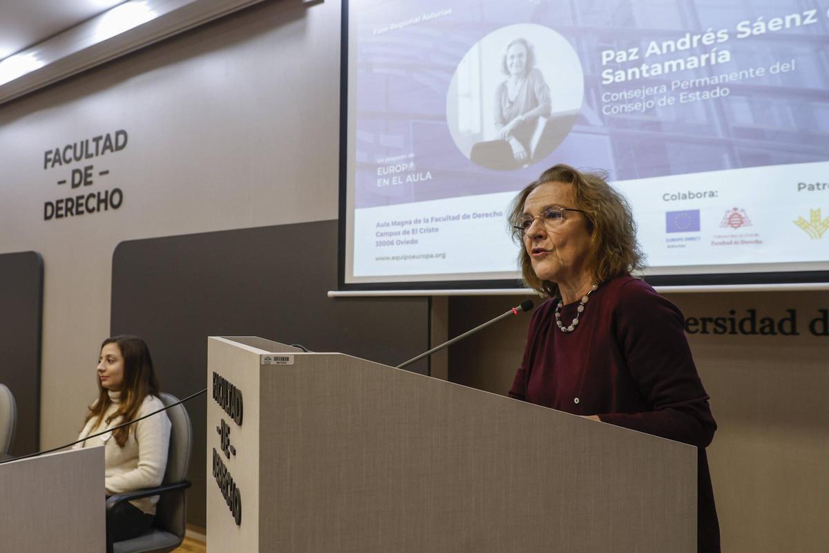 Paz Andrés, durante su intervención.