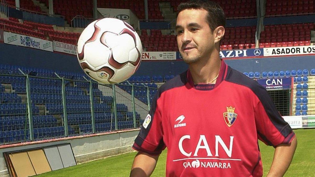 Vidrio, el día de su presentación en el Osasuna