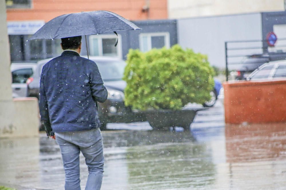 Las precipitaciones moderadas dejan hasta ocho litros por metro cuadrado en distintos puntos de la Vega Baja