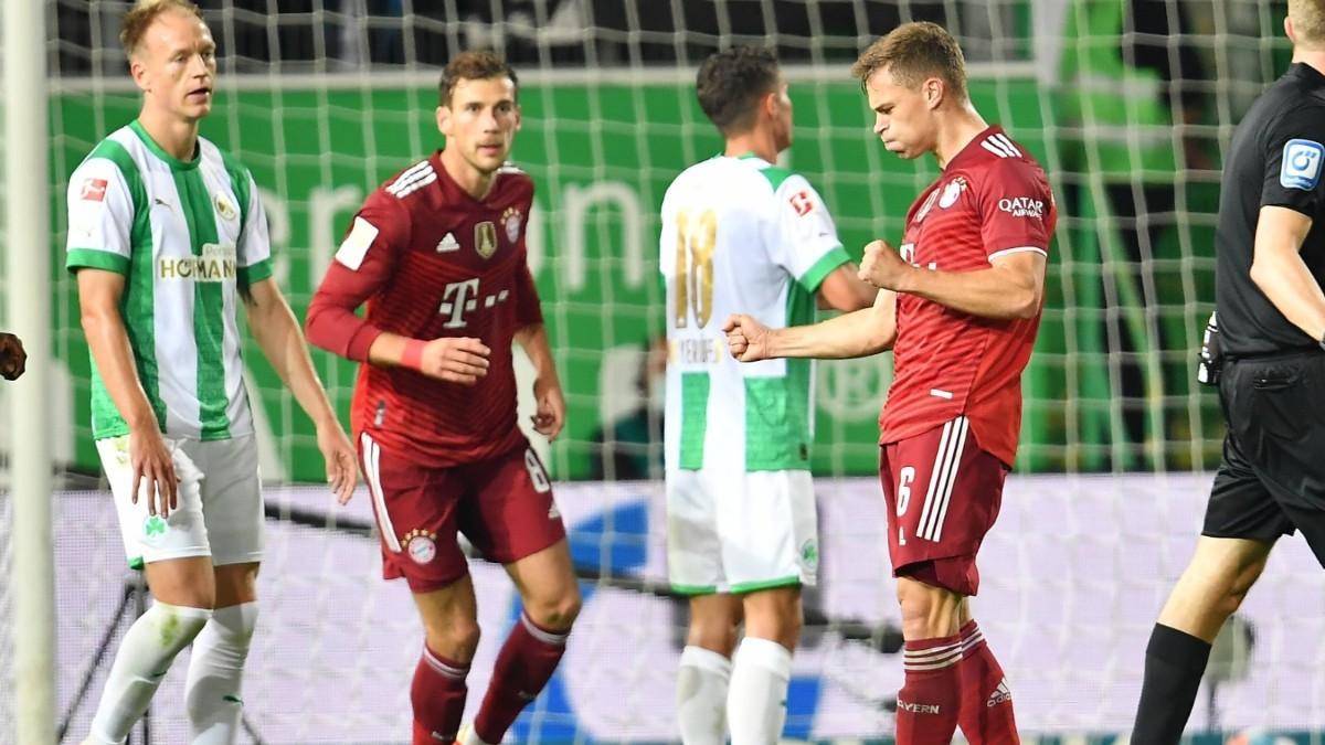 Kimmich, celebra el segundo gol del Bayern