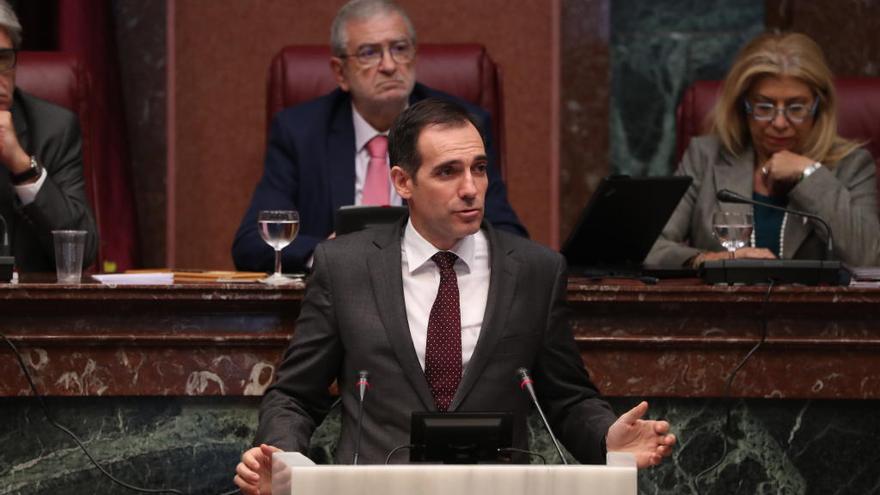 Juan José Liarte, en la Asamblea Regional.