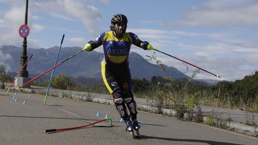 Eslalon Alpino sin salir de Oviedo: así entrena el subcampeón del mundo de patinaje